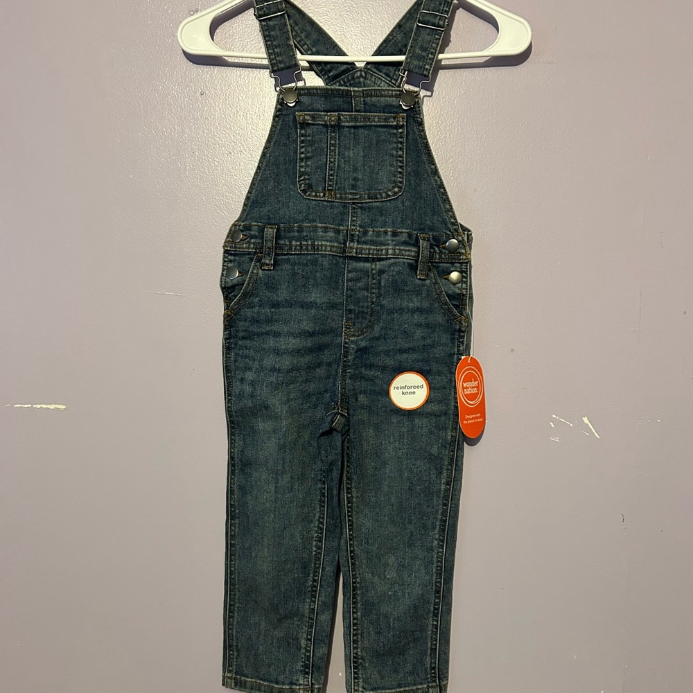 Wonder Nation Toddler Boys' Denim Overalls size 4T